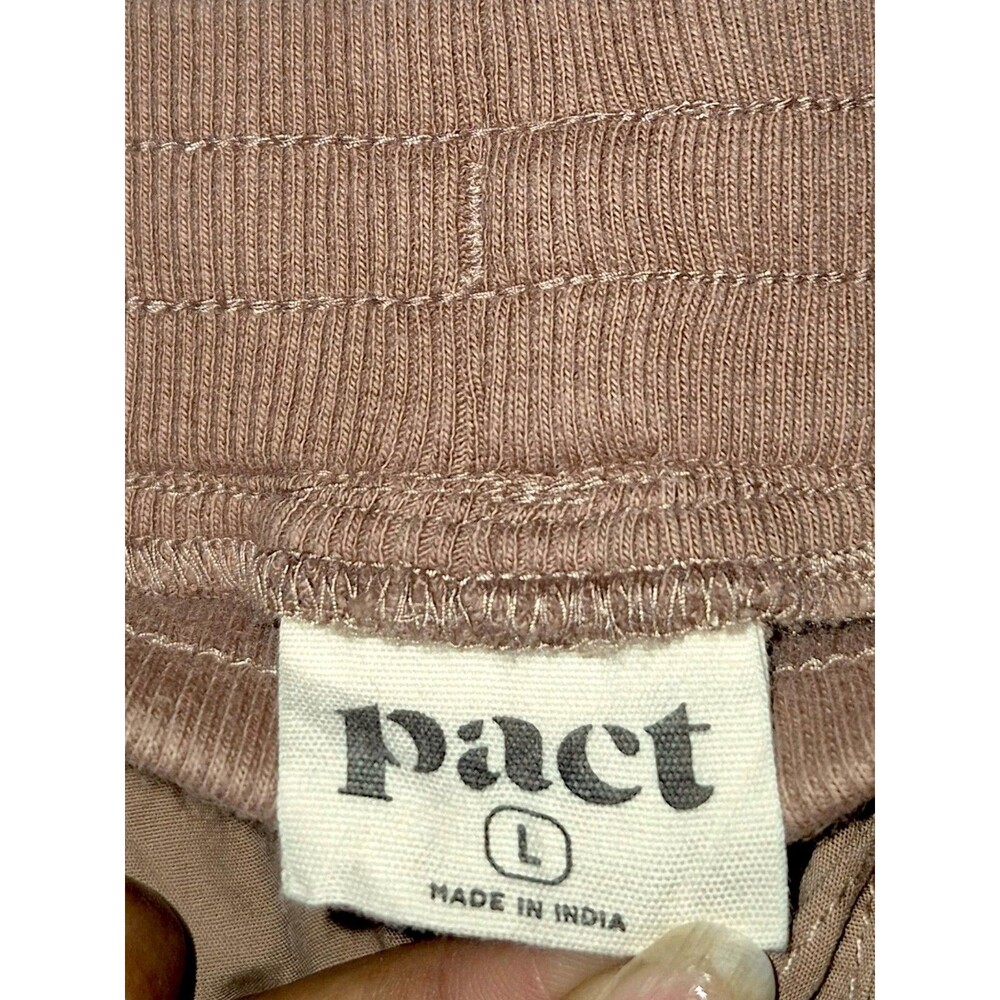 Pact Boulevard Brushed Twill Shorts Large Camel Comfy Drawstring Bottoms - Picture 2 of 4